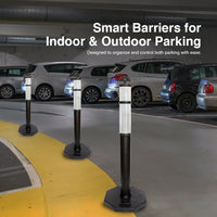 Black portable traffic post