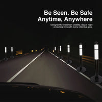 Black road safety delineator