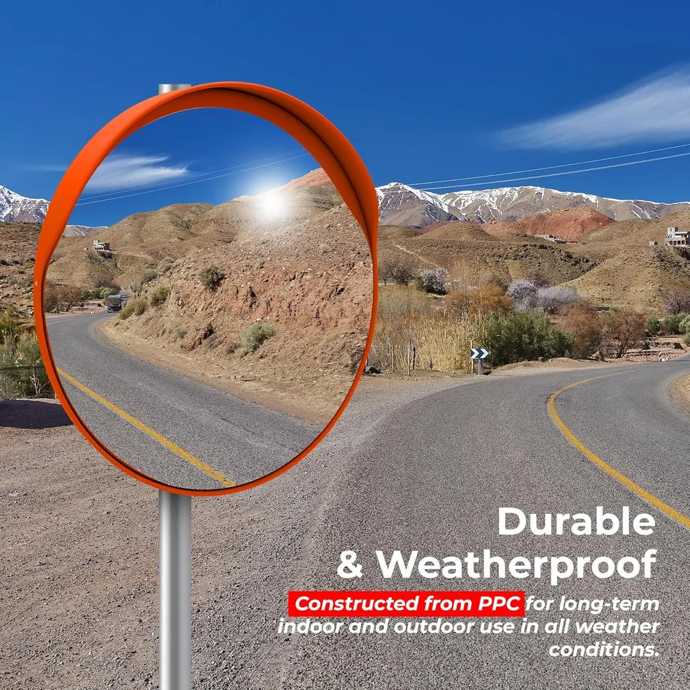 120cm round traffic convex mirror with wide angle view for road safety
