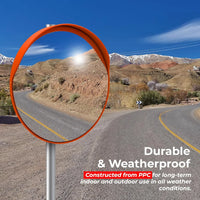 120cm round traffic convex mirror with wide angle view for road safety