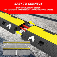PVC 2 channel cable ramp with flip open lid for traffic and cable protection