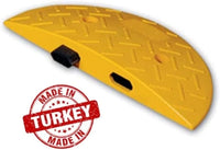 20CM yellow PVC road hump end section for speed ramp installation