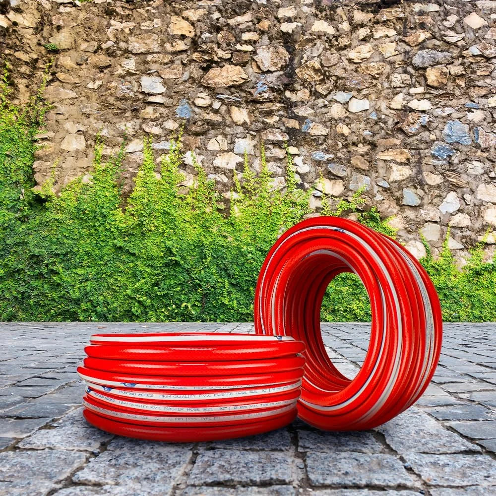 Reinforced 3/4 inch red water hose 25m Mermaid for outdoor and agricultural use