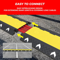 cable Ramp extension system with interlocking design for extending ramp length