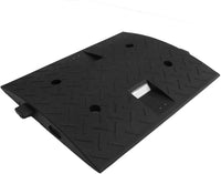 Black PVC 50CM road hump with reflective strips for vehicle speed reduction