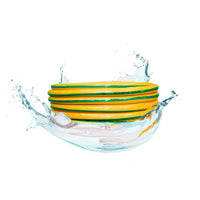 Bright yellow reinforced garden hose, 1 inch, 50 meters, perfect for watering and irrigation