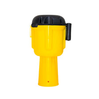 9 meter yellow and black retractable traffic cone topper tape for safety barriers