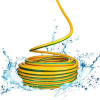 Mermaid reinforced garden water hose 1/2 inch 50M in bright yellow for durable watering