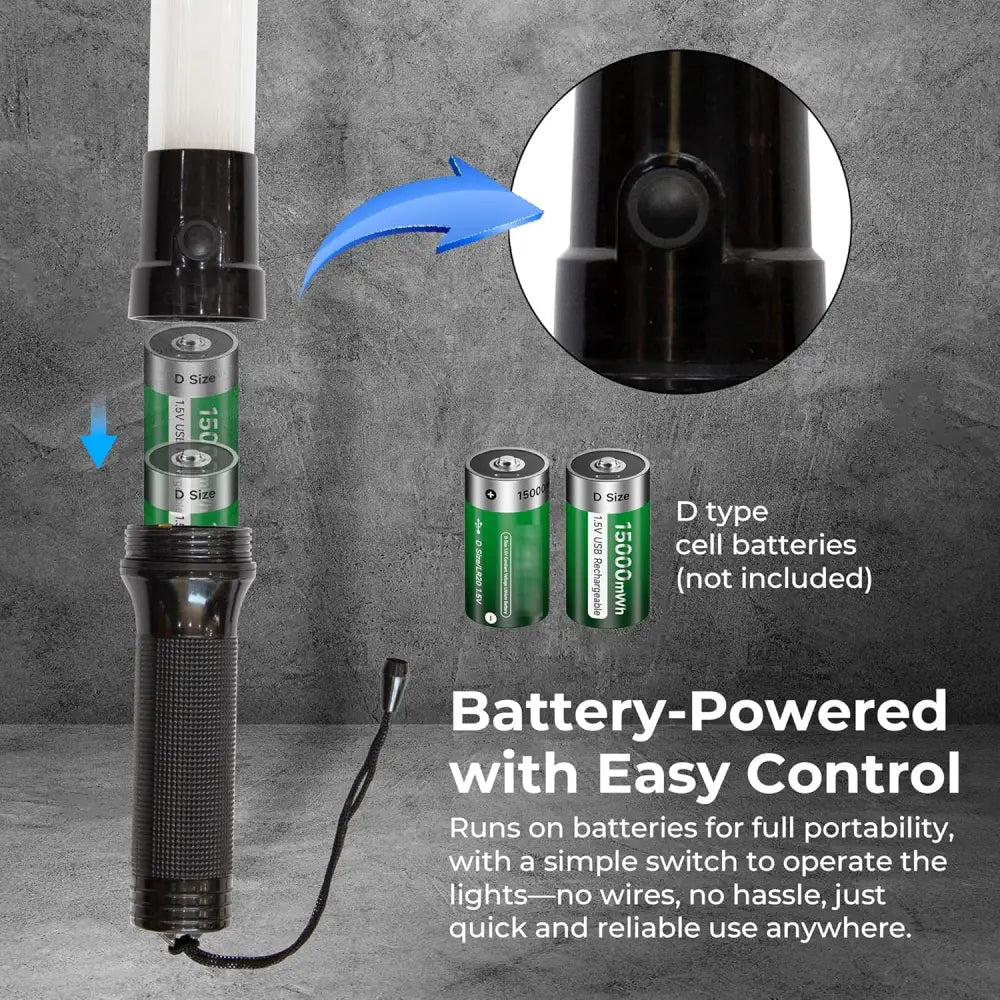 led traffic safety wand baton