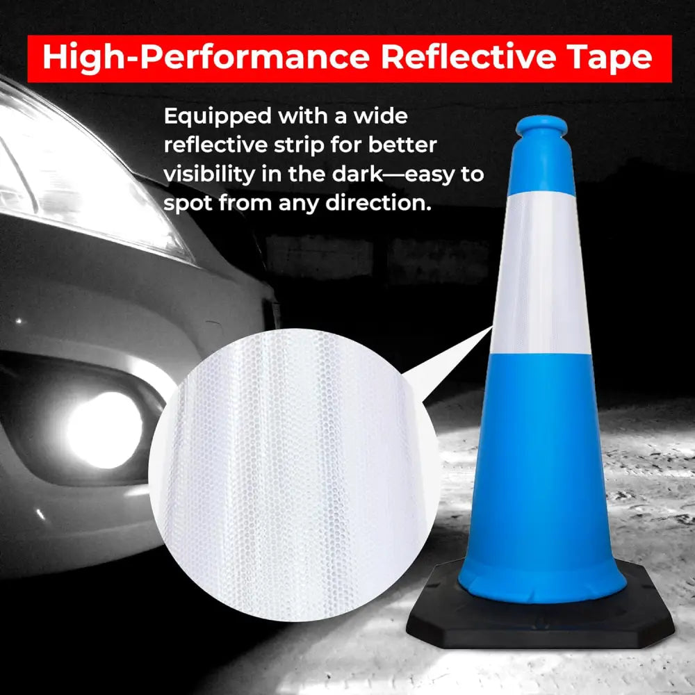 Blue traffic cone