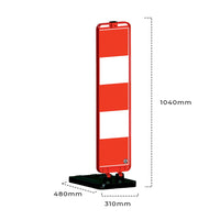 Berry 40 inch red foldable panel delineator for traffic control and safety zones