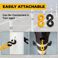 Berry yellow and black plastic safety chain 6mm 25m for traffic management