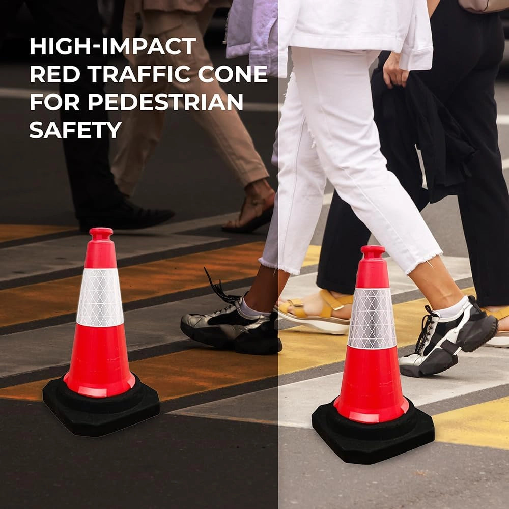 Berry road safety cone 50CM red with heavy black base