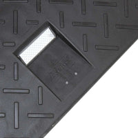 Durable 50CM black PVC speed ramp with reflective surface for road safety