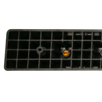 Black and yellow PPC parking wheel stop, 180cm long, ideal for vehicle and lot safety