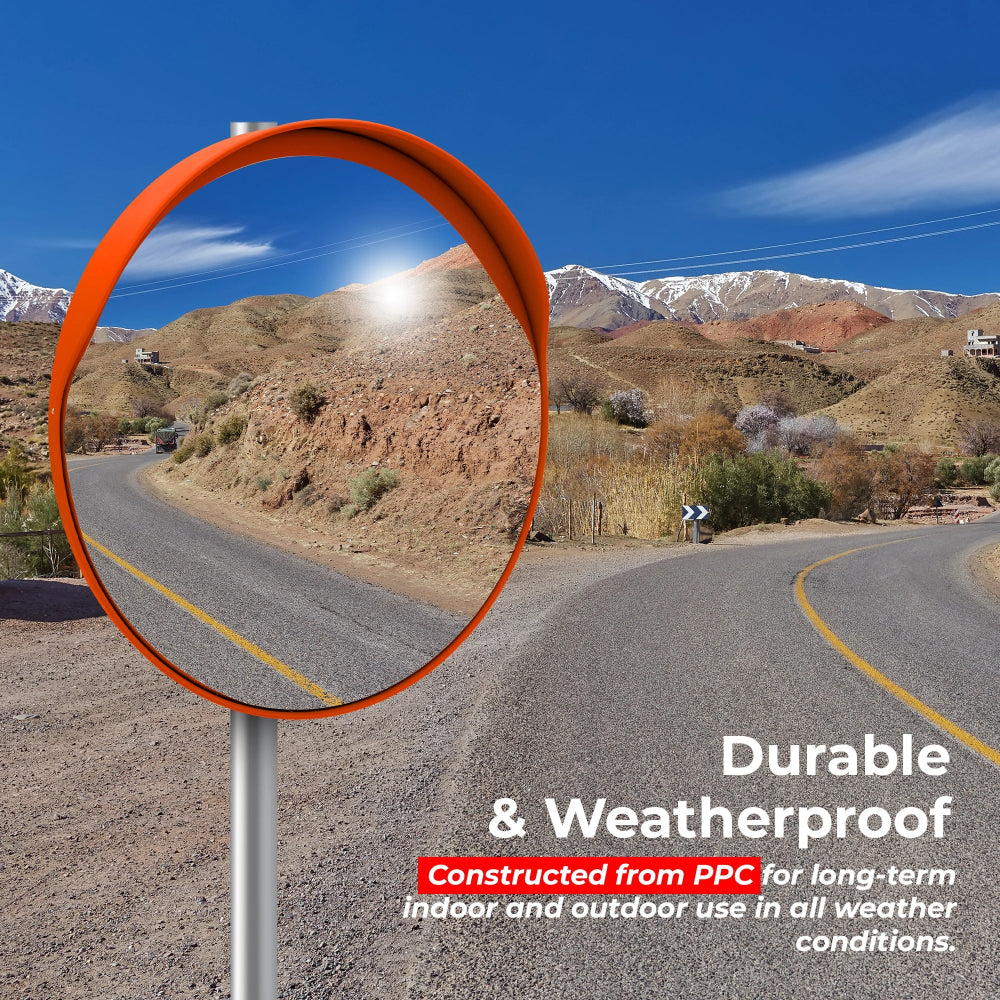 Round reflective road sign