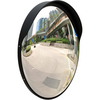 60cm black convex safety mirror for outdoor use and traffic visibility