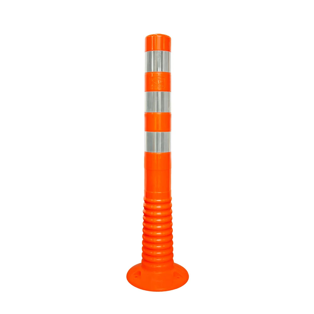 75cm orange delineator post with 110mm base for traffic control and safety