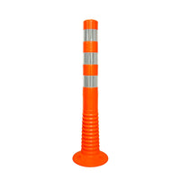 75cm orange delineator post with 110mm base for traffic control and safety