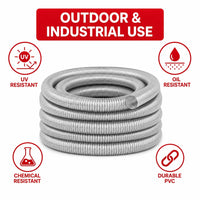 Durable Berry 2 inch 30m silver PVC suction hose for long lasting performance