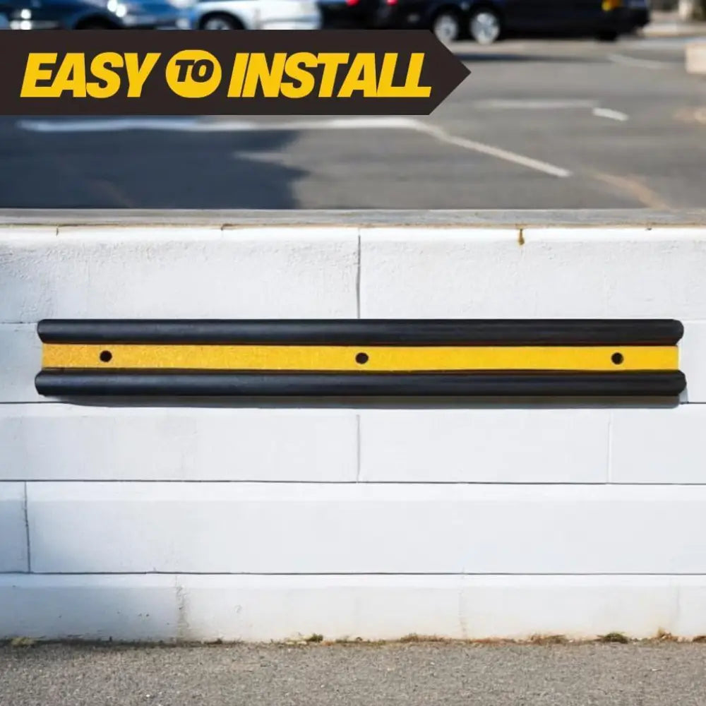 Black and yellow bumper strip 'EASY TO INSTALL'
