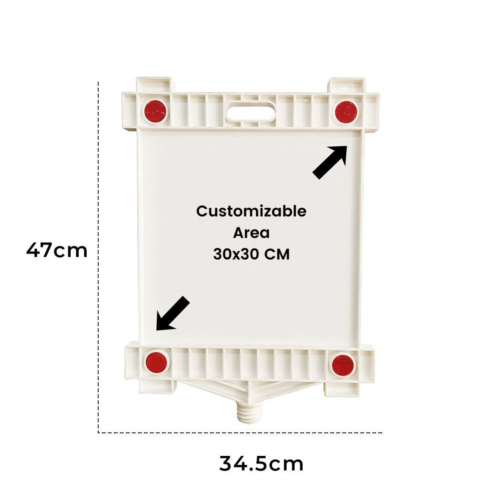 Berry reflective empty sign plate 30x30cm for custom safety and warning signs