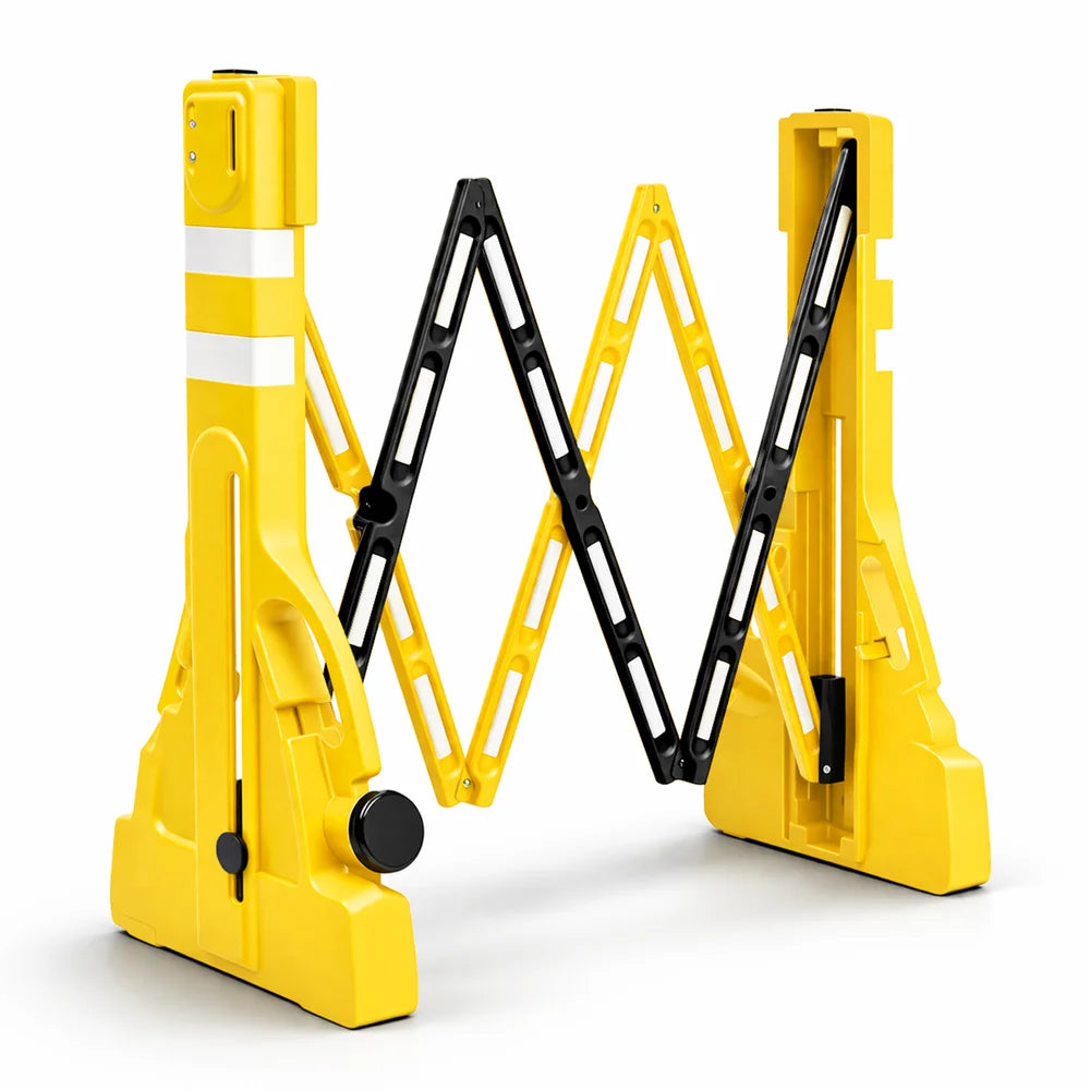2.3 meter expandable water filled yellow plastic safety barrier for traffic control