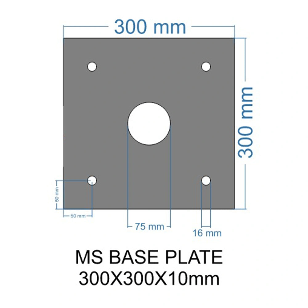 Galvanized iron sign holder pole 2.4M for traffic and safety signs