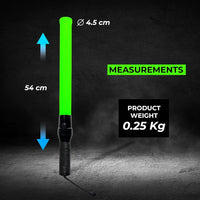 Green LED safety baton traffic wand battery operated for night visibility