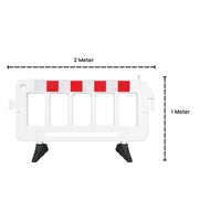Heavy duty expandable safety barrier white PVC for industrial and public safety