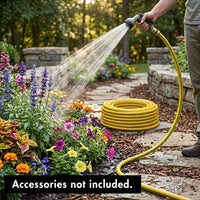 Heavy duty Mermaid 3/4 inch garden hose 25m yellow reinforced for long lasting use