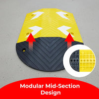 Heavy duty PVC speed ramp 55cm yellow with 7.5cm height for road safety