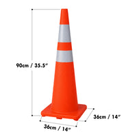 Heavy duty 90cm orange PVC traffic cone for long term outdoor use