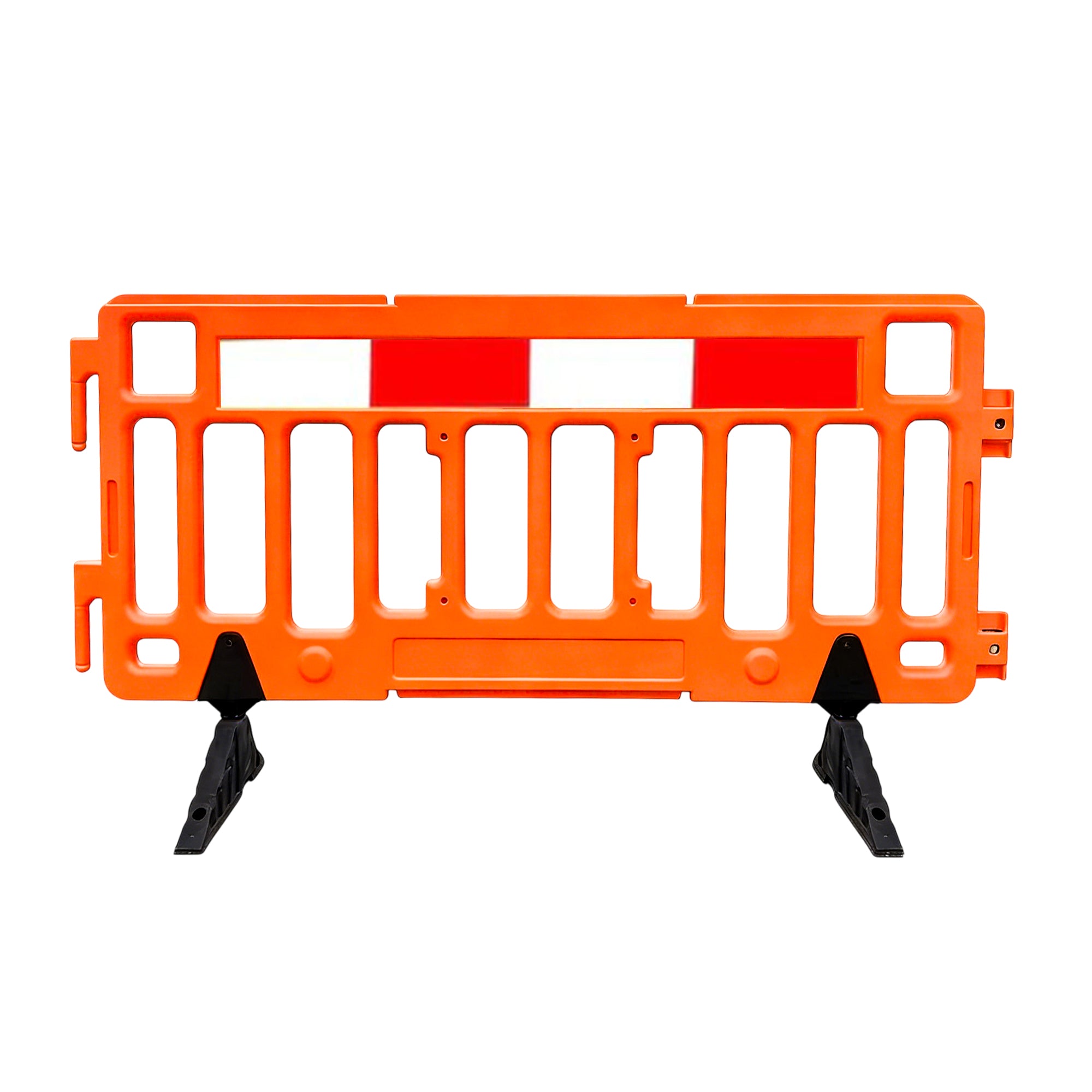 High visibility safety barricade for traffic control and restricted areas