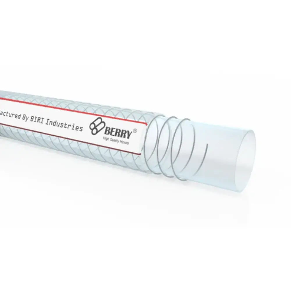Clear plastic tube with 'Berry' branding on a white background