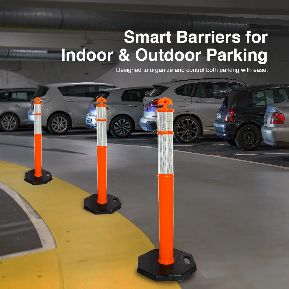 Smart barriers for indoor and outdoor parking area