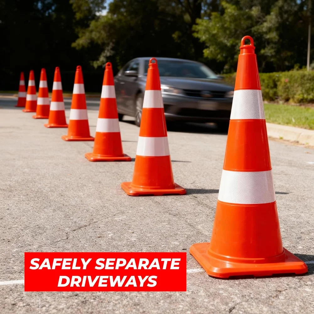 Orange 90cm unbreakable PVC traffic cone for traffic management and safety