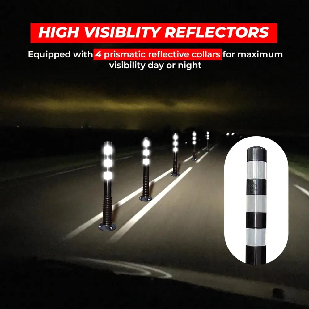 Reflective PU delineator post for road parking areas