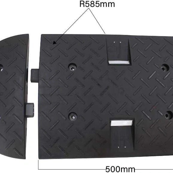 50CM black PVC reflective speed ramp road hump for traffic speed control