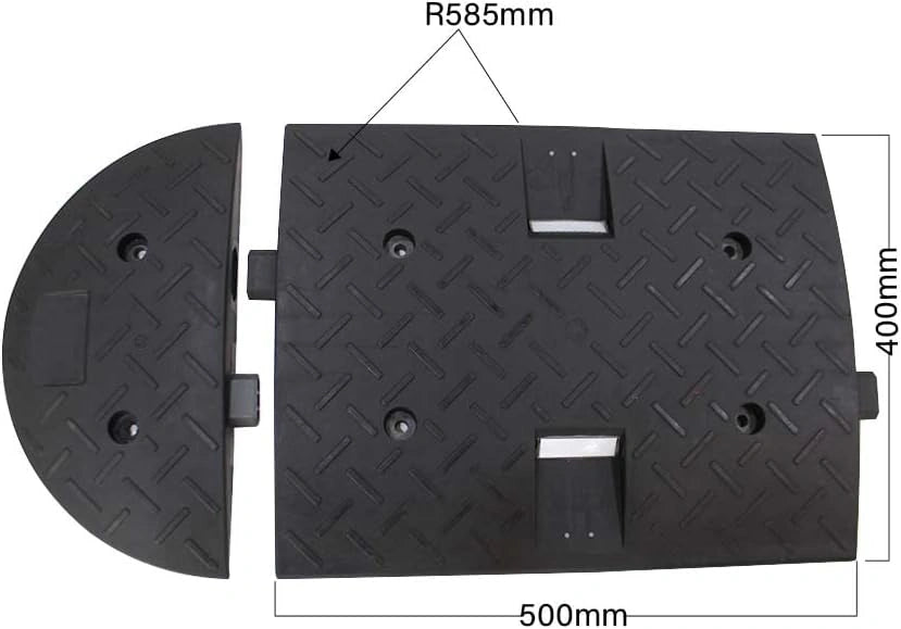 50CM black PVC reflective speed ramp road hump for traffic speed control