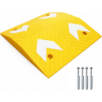 PVC speed ramp 55cm yellow with 7.5cm height for traffic calming and vehicle safety