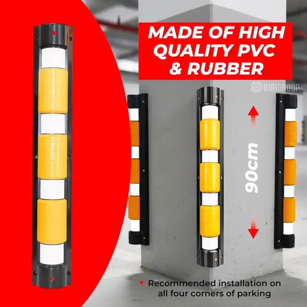 High-quality PVC and rubber barrier with dimensions and installation instructions.