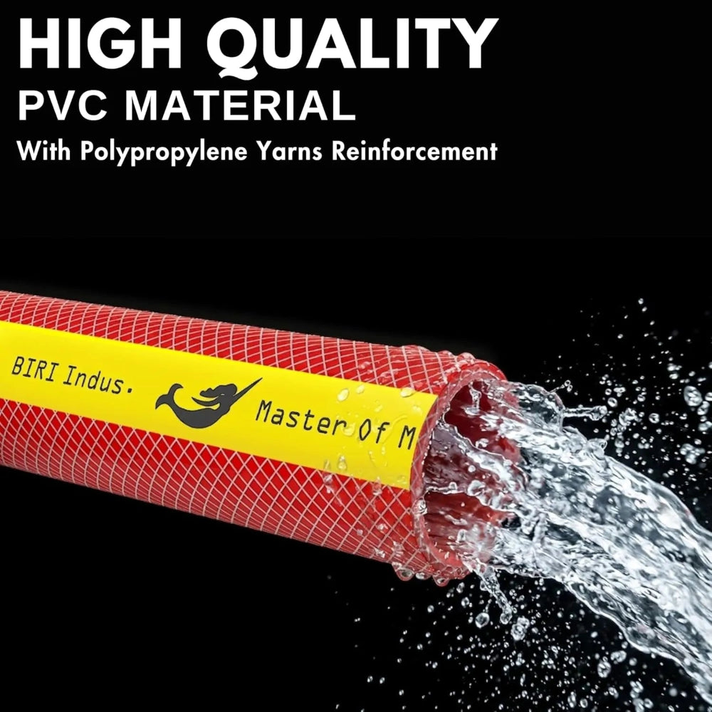 Red PVC hose with polypropylene