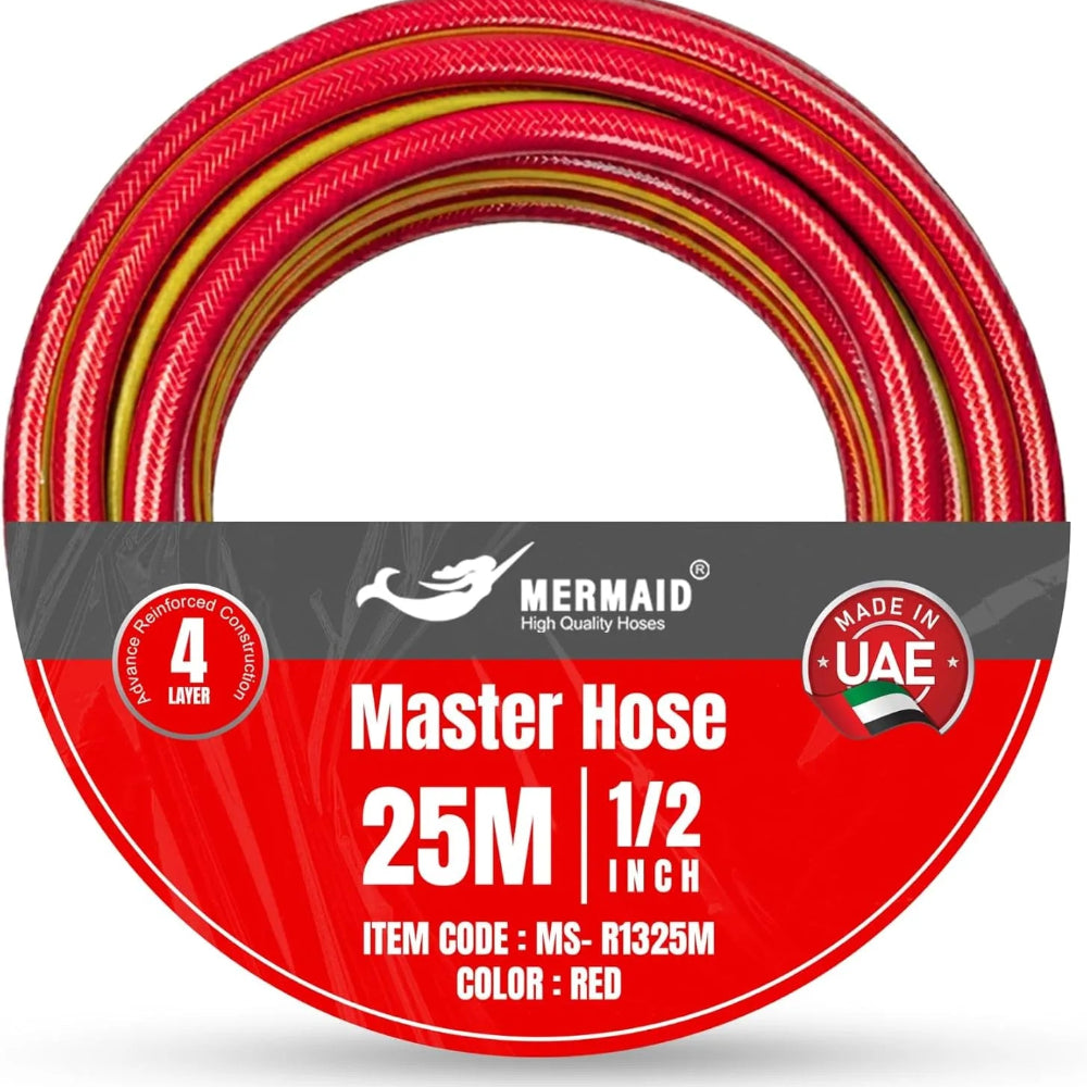 Red garden hose