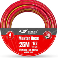 Red garden hose