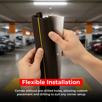 Rubber corner guard yellow strip