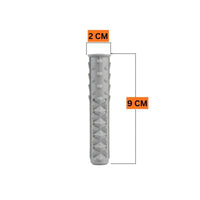 Gray anchor object with measurements on a white background