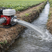 Silver PVC suction hose 2 inch 20M by Berry for drainage and pumping applications