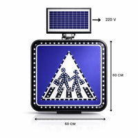 Solar powered students crossing road sign 600MM for school areas