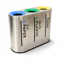 compartment recycling trash bin